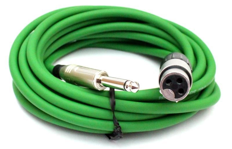 Mikrofonkabel Amphenol XLR female/ 6,3mm Klinkenstecker, 5 Meter, grün