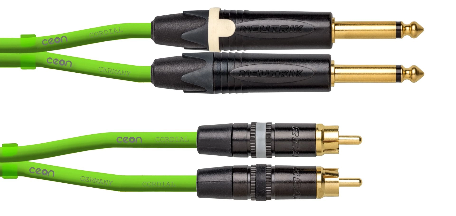 Cordial CEON DJ PLUG-RCA 3 G, 3 m, 2x Klinke 6,3mm 2x Cinch Zwillingskabel