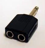 Festadapter 6,3mm Klinkenstecker 2x 6,3mm Klinkenbuchse