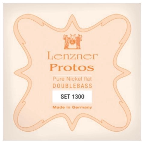 Kontrabass Saiten Satz Optima 1/2 Lenzner Protos Flachdraht, Handarbeit