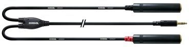 Cordial CFY 0,3 WGG 0,3 m, 3,5mm Stereo Klinke2x 6,3mm Mono-Klinkenbuchse