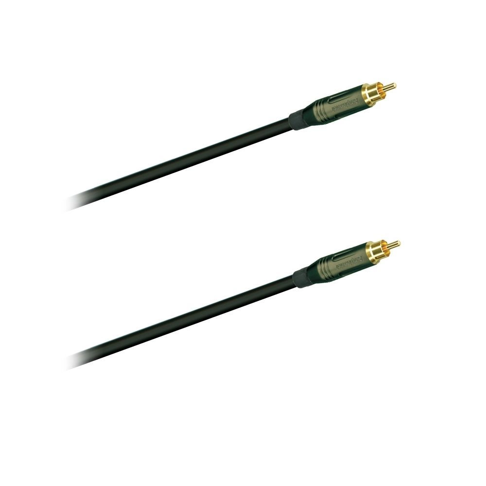 Cinchkabel, Cinchstecker gold Cinchstecker gold, 1,5 Meter, schwarz