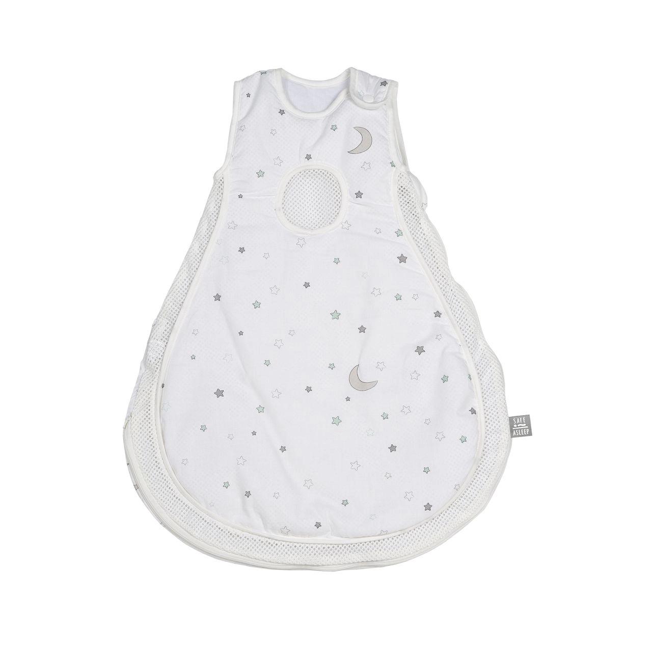 safe asleep von roba Schlafsack Easy Air Babyschlafsack 'Sternenzauber', 56/62cm, 100% Baumwolle