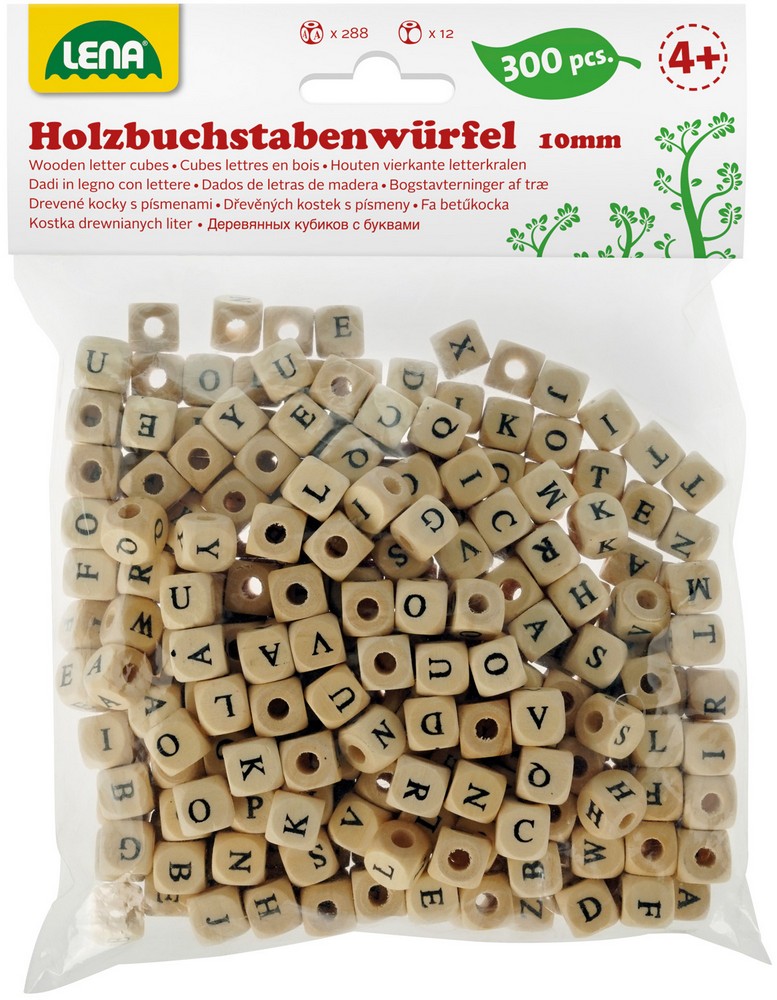 Holz-Buchstabenwürfel, 300-tlg.