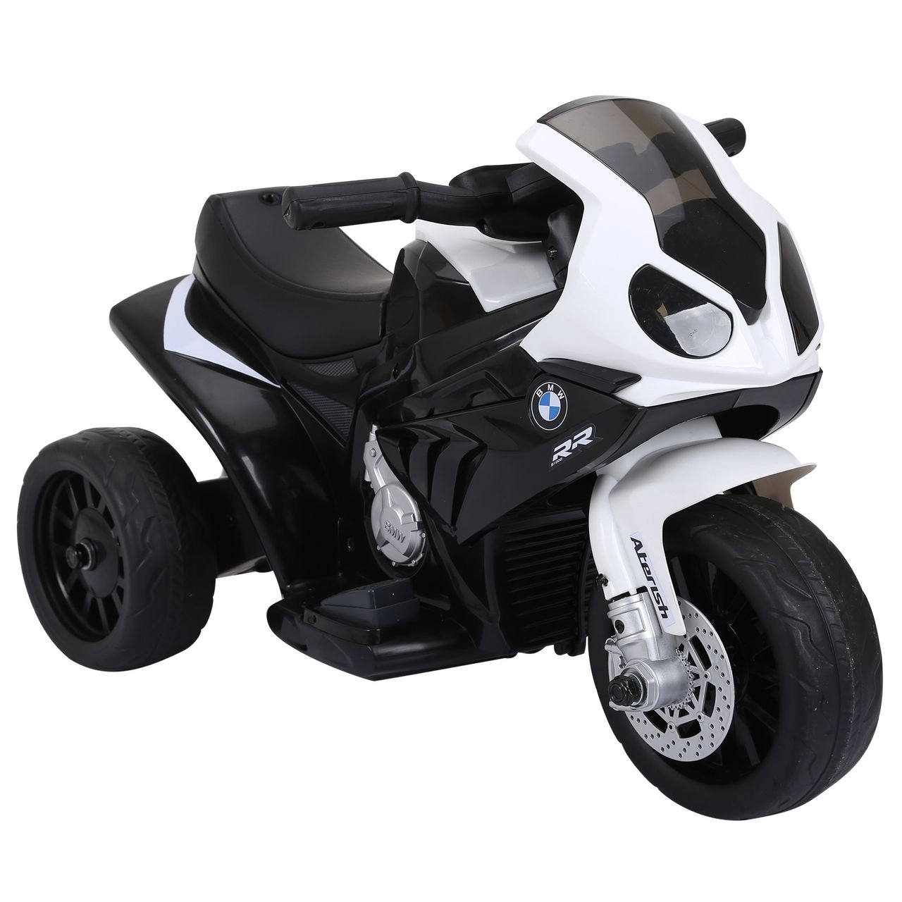 Elektro Kindermotorrad Kinderfahrzeug Lizensiert von BMW S1000RR Elektro-Dreirad mit Akku Stahl Schwarz 66 x 37 x 44 cm