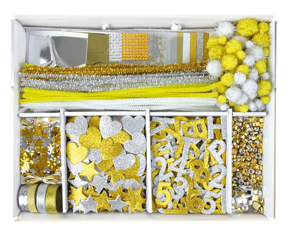 Bastelkoffer Gold & Silber, FS