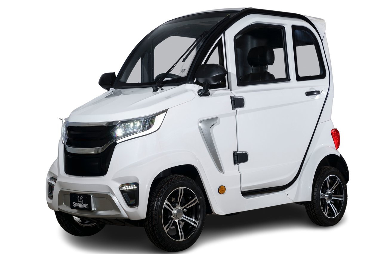 X8 – 2 kW, Blei-Gel-Akku, 45 oder 25 km/h weiß - Elektrokabinenroller