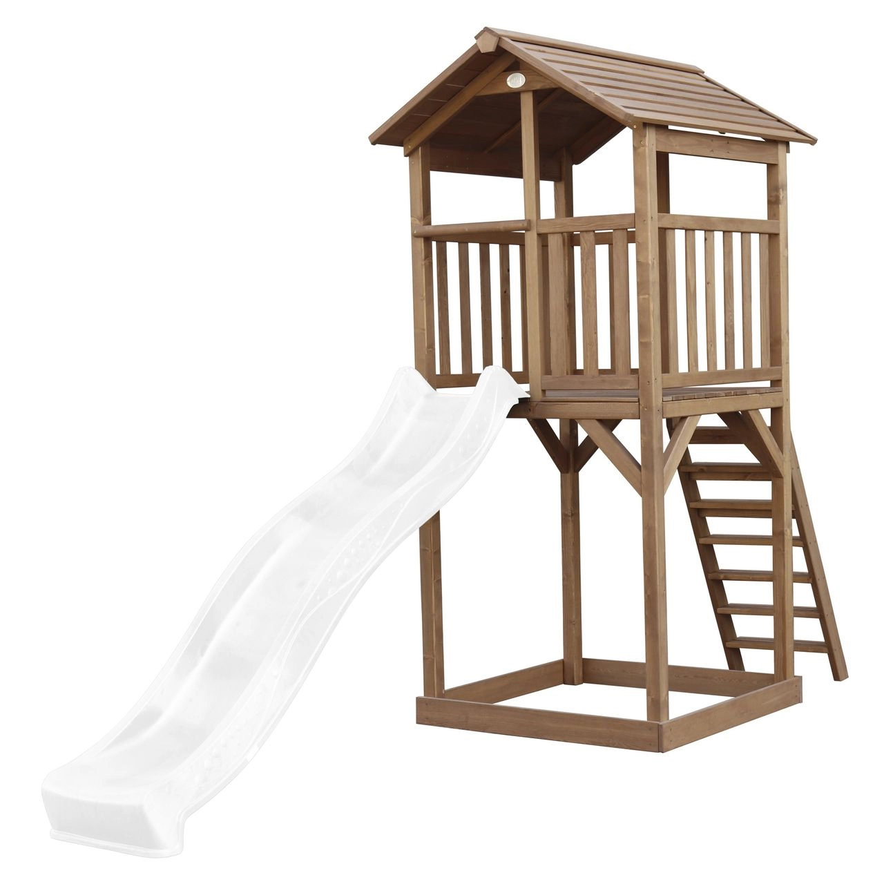 Beach Tower Spielturm Braun - Weiße Rutsche