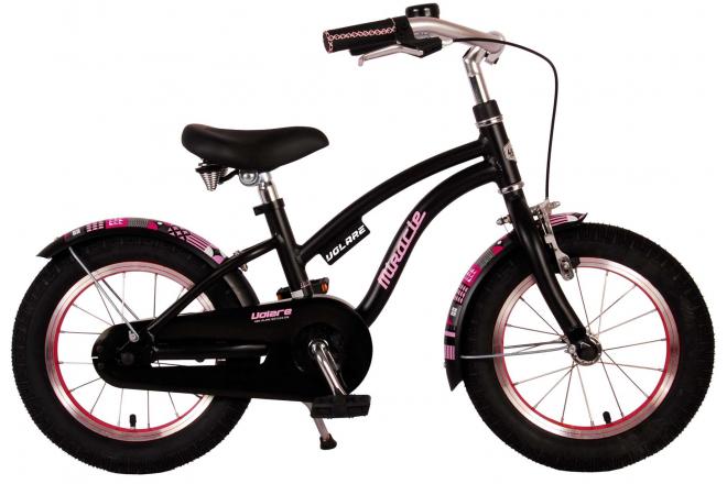 Miracle Cruiser Kinderfahrrad - Mädchen - 14 Zoll - Mattschwarz - Prime Collection