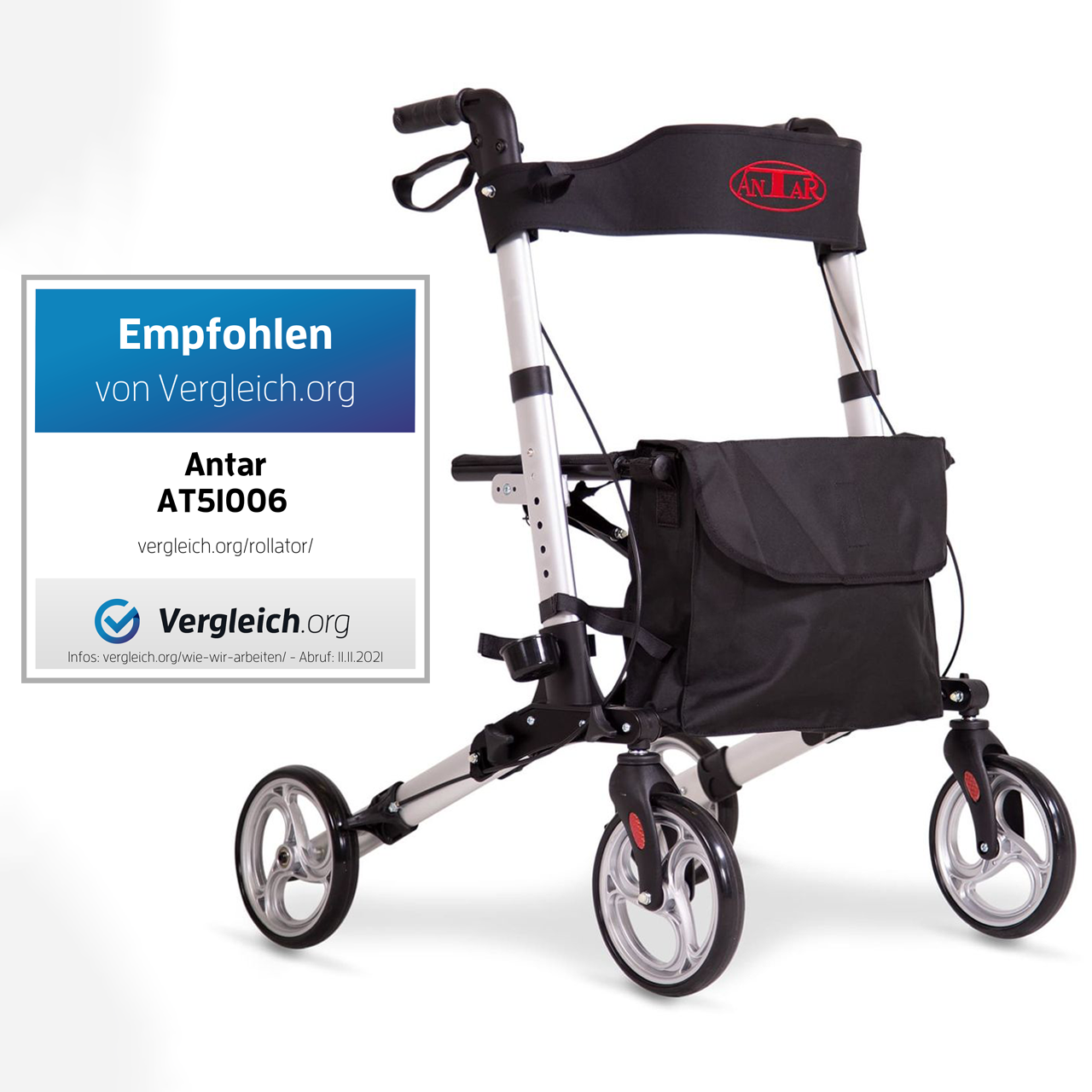 Alu Vierrad-Rollator Leichtgewicht AT51006