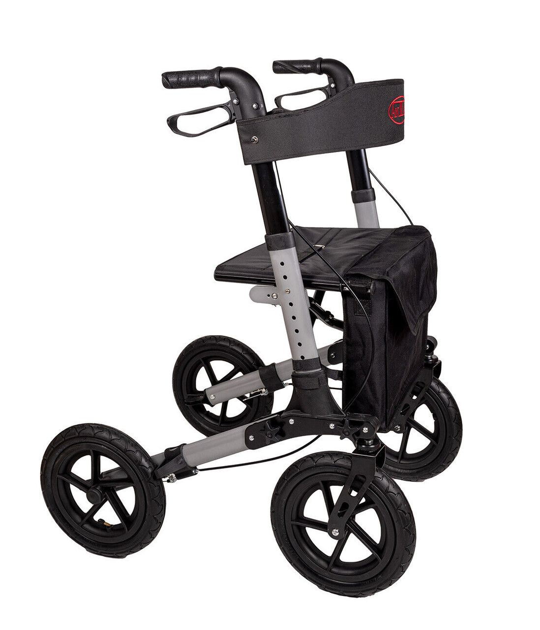 Alu Rollator AT51036 mit Luftbereifung inkl. Stockhalter