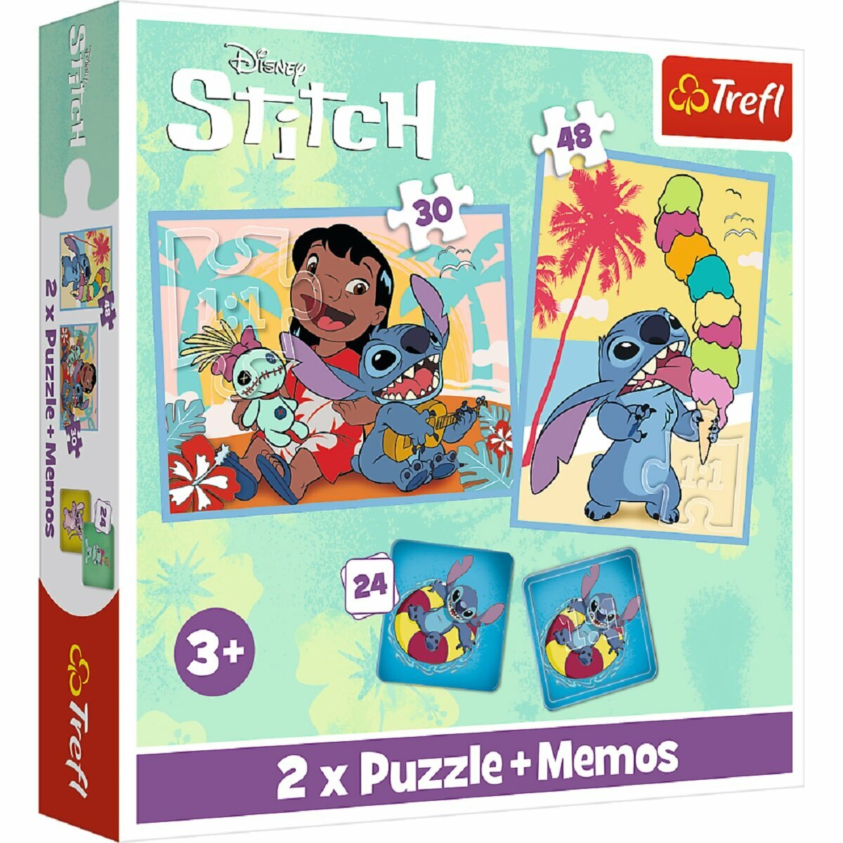 Lilo &amp; Stitch 3-in-1 Puzzle &amp; Memory Spielspaß für Kinder