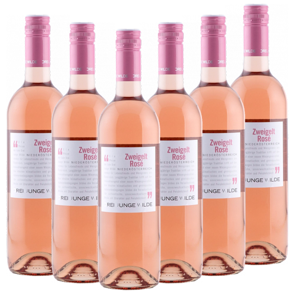 Zweigelt Rosé Niederösterreich QUW Drei Junge Wilde  trocken - 6er Karton