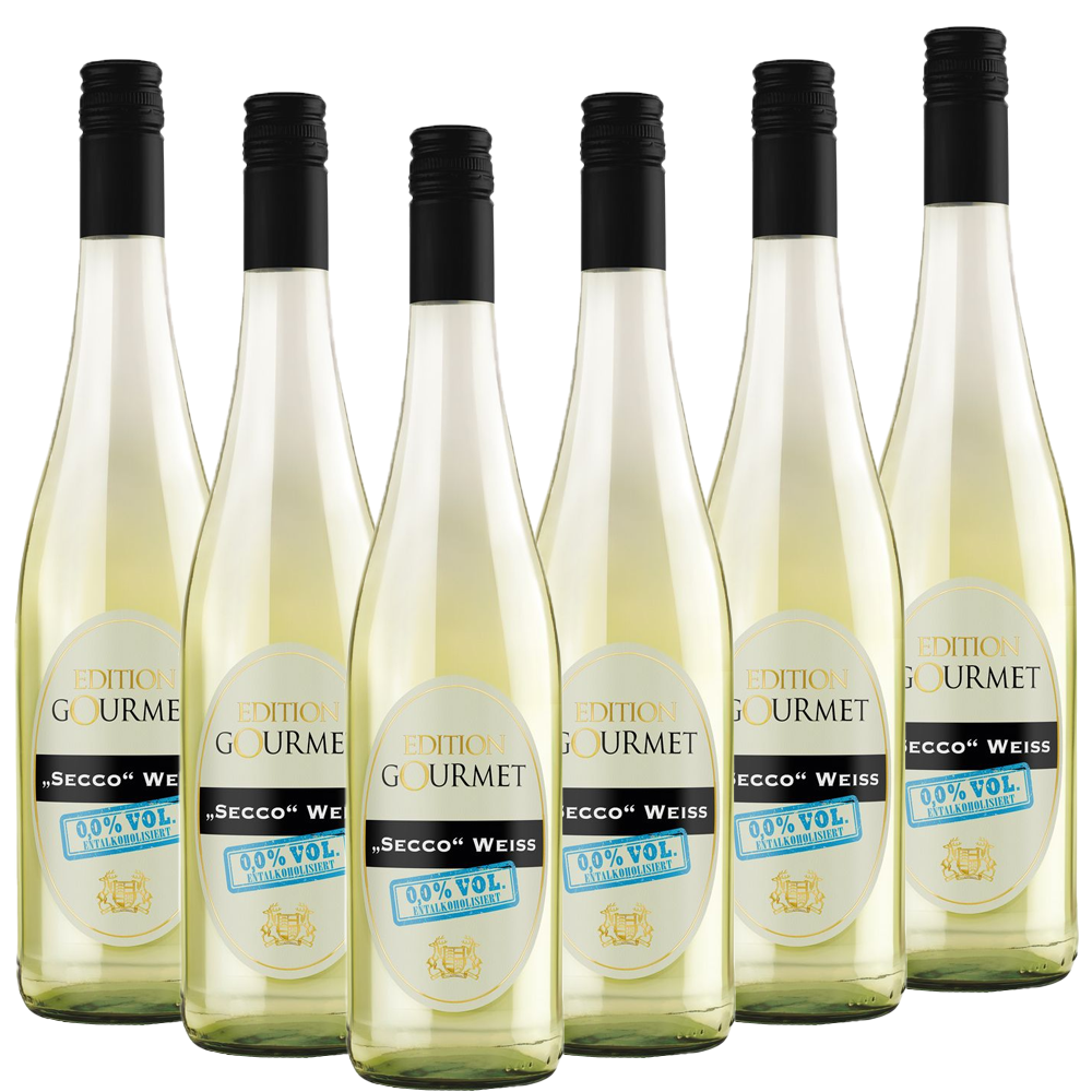 Edition Gourmet Secco Weiss 0,0% Vol. entalkoholisiert 0,75L 6er Karton