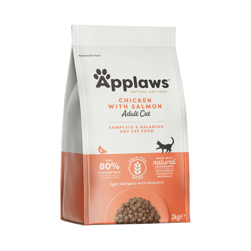 Applaws Trockenfutter Katze Adult Huhn mit Lachs 2 kg