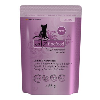 Catz finefood Nassfutter Katze Classic Adult 8x85 g No. 11 Lamm und Kaninchen