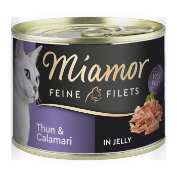 Miamor Feine Filets in Jelly Thunfisch und Calamari 12x185 g