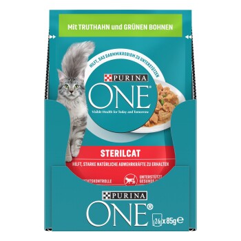 Purina ONE Sterilcat 26x85g mit Truthahn und grünen Bohnen