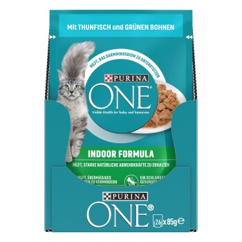 Purina ONE Indoor Formula mit Thunfisch & grünen Bohnen 26x85g