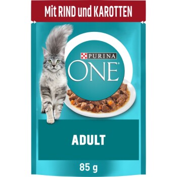 Purina ONE Adult 26x85g mit Rind und Karotten