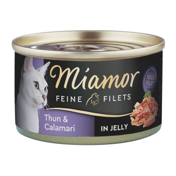 Miamor Feine Filets in Jelly Heller Thunfisch und Calamari 24x100 g