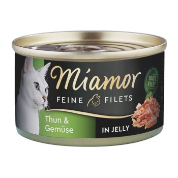 Miamor Feine Filets in Jelly Heller  Thunfisch und Gemüse 24x100 g