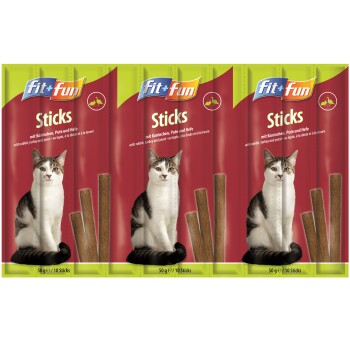 FIT+FUN Sticks 25x10 Stück Kaninchen, Pute und Hefe