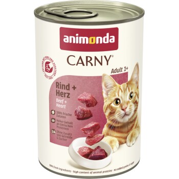 animonda Carny Nassfutter Katze Adult 6x400 g Rind & Herz