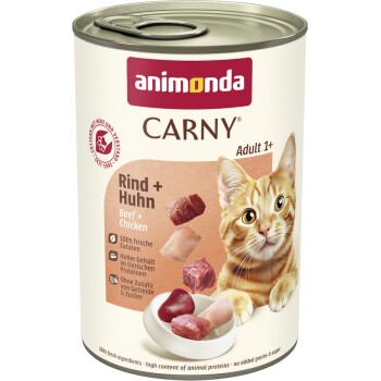 animonda Carny Nassfutter Katze Adult 6x400 g Rind & Huhn