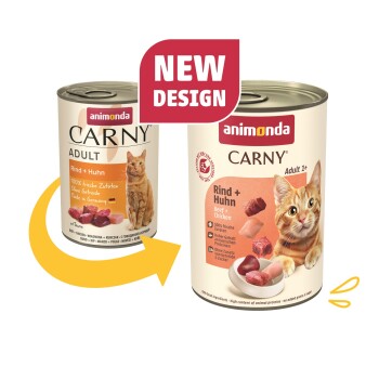 animonda Carny Nassfutter Katze Adult 6x400 g Rind & Huhn