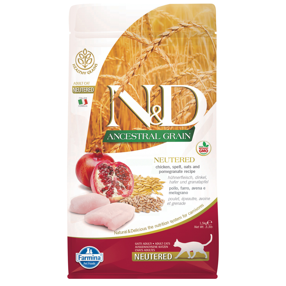 N&D Farmina Ancestral Grain Adult für kastrierte Katzen 1,5 kg