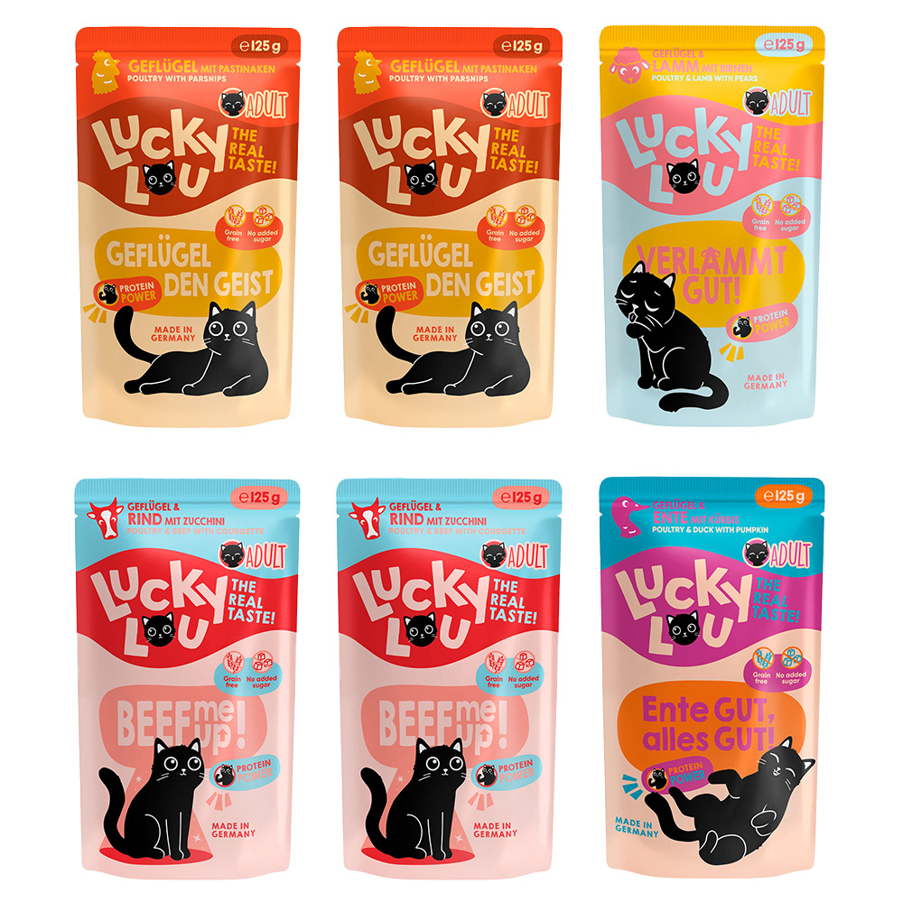 Lucky Lou Nassfutter Katze Adult Tasty Mix-Box 6x125 g