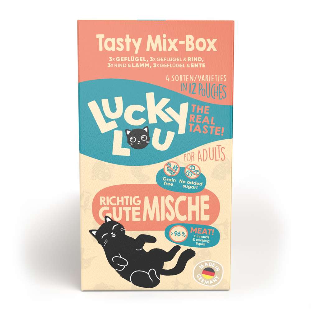 Lucky Lou Nassfutter Katze Adult Tasty Mix-Box 12x125 g