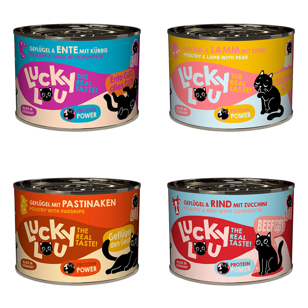 Lucky Lou Nassfutter Katze Adult Tasty Mixpaket 6x200 g Tasty-Mix