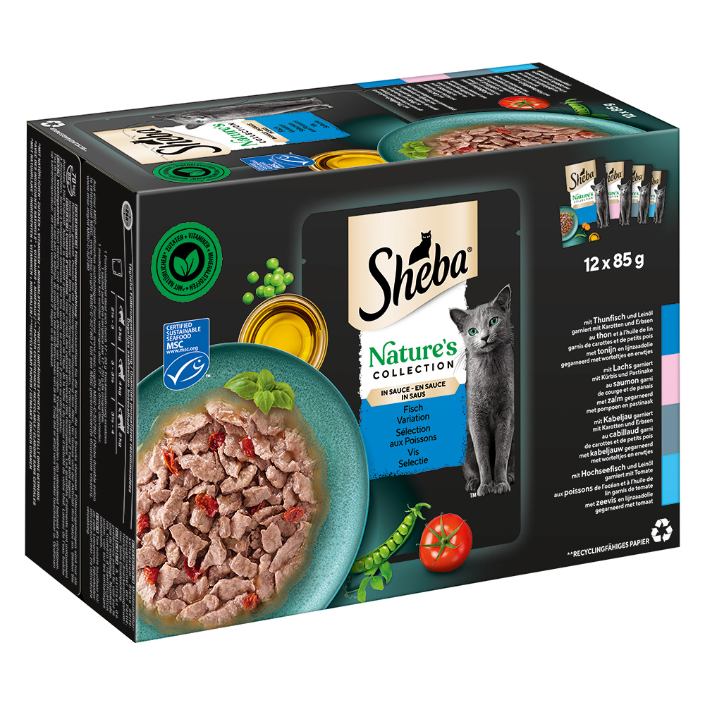 Sheba Nature's Collection Multipack in Sauce 12x85 g Fischauswahl
