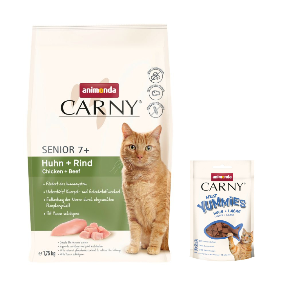 animonda Carny Nassfutter Katze Senior, Huhn und Rind 1,75 kg