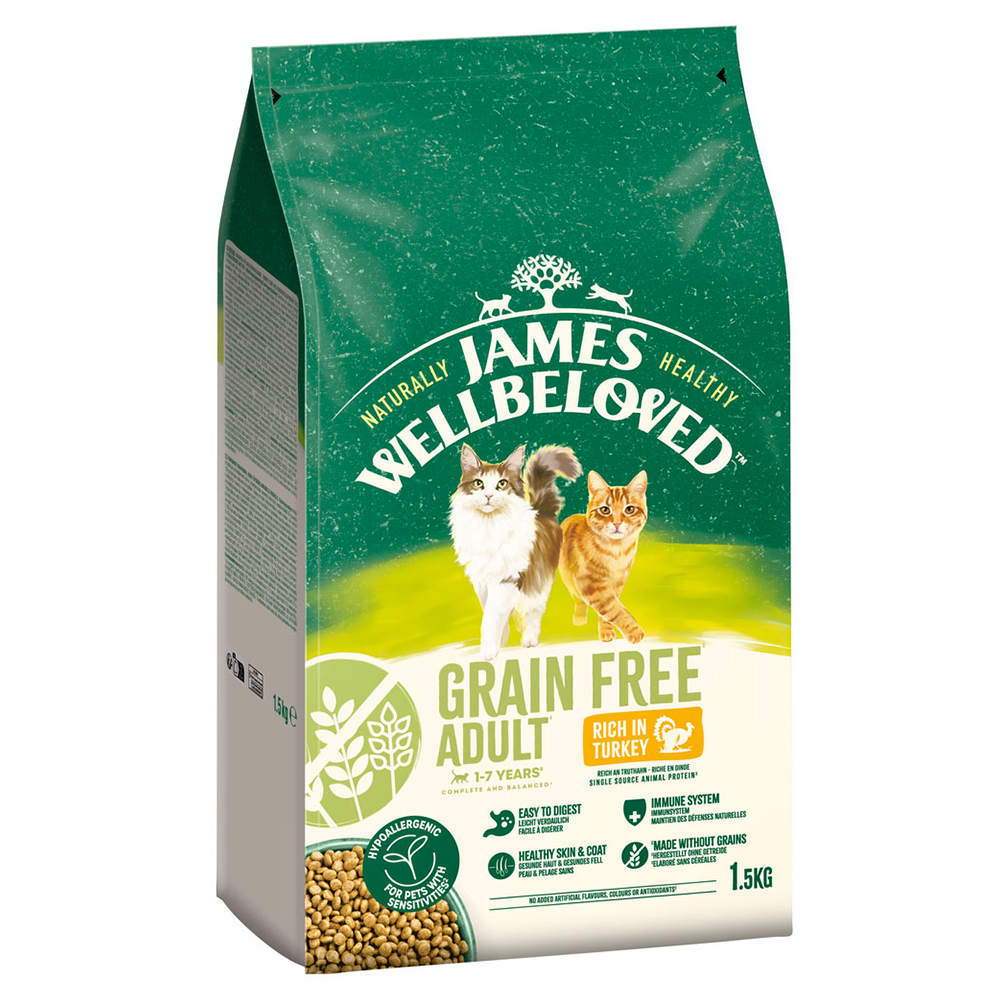 James Wellbeloved Trockenfutter Katze Adult, Getreidefrei Truthahn 1,5 kg