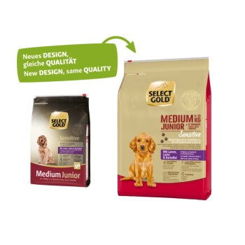 SELECT GOLD Sensitive Medium Junior Lamm/Lachs/Kartoffel 4 kg