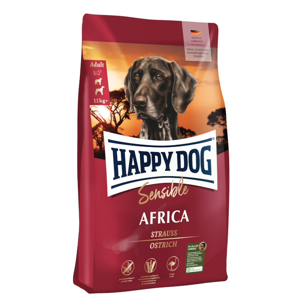 HAPPY DOG Sensible Trockenfutter Hund Adult, Africa 4 kg