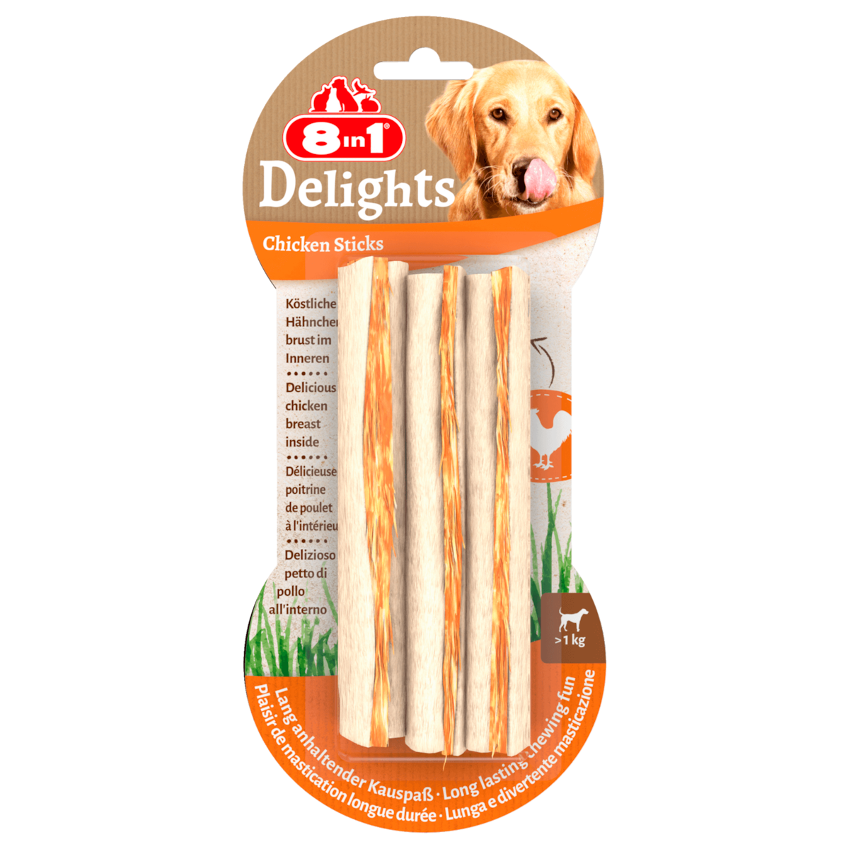 8in1 Delights Kausticks 1x3 Stück Hähnchen