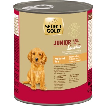SELECT GOLD Sensitive Junior Huhn und Reis 6x800 g