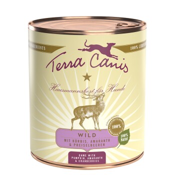 Terra Canis Classic Adult 6x800g Wild mit Kürbis, Vollkornnudeln und Preiselbeeren