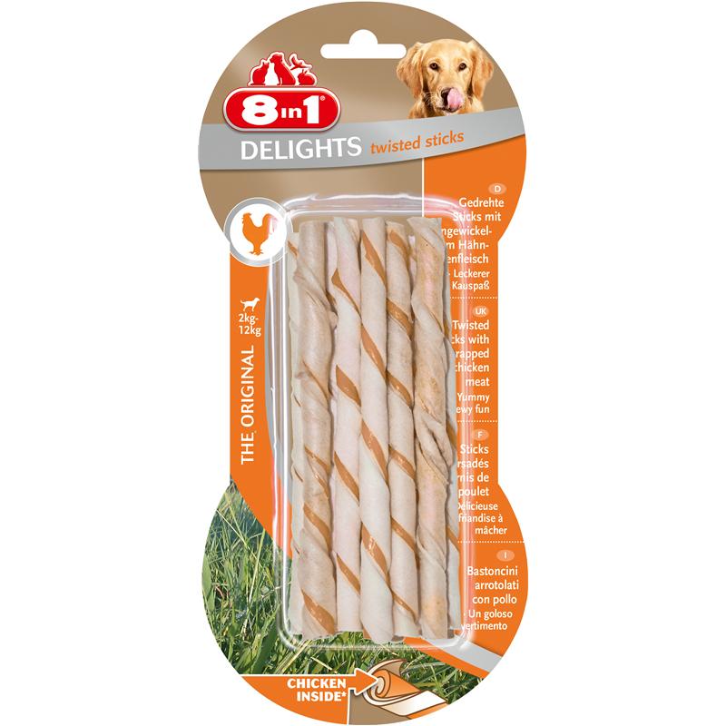 8in1 Delights Twisted Sticks Hähnchen 10 Stück