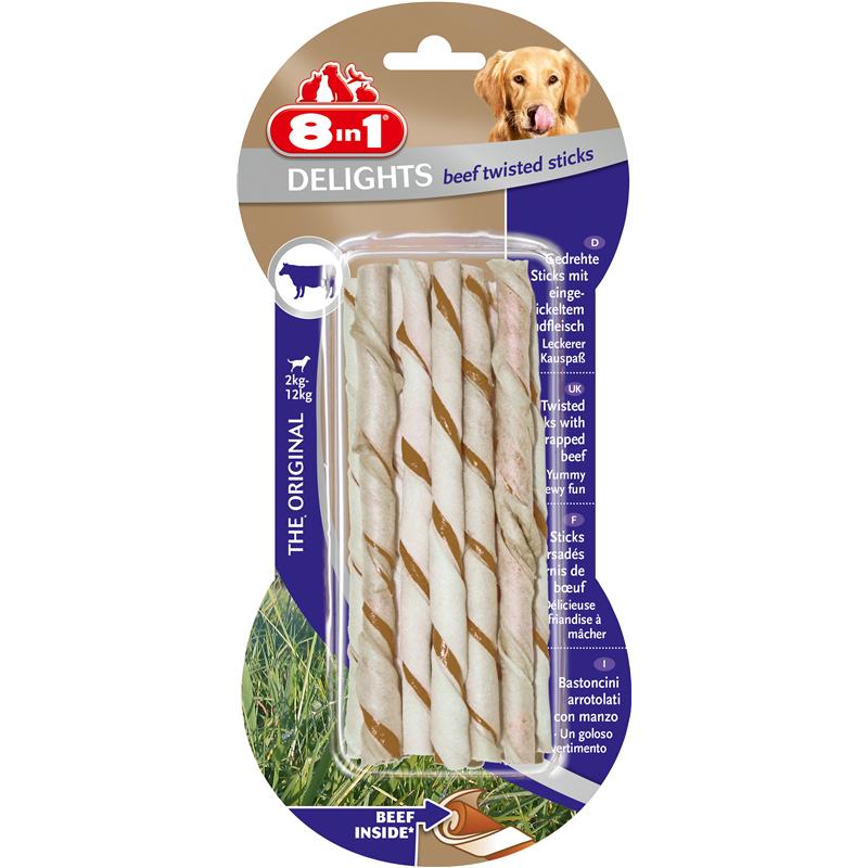 8in1 Delights Twisted Sticks Rind 10 Stück