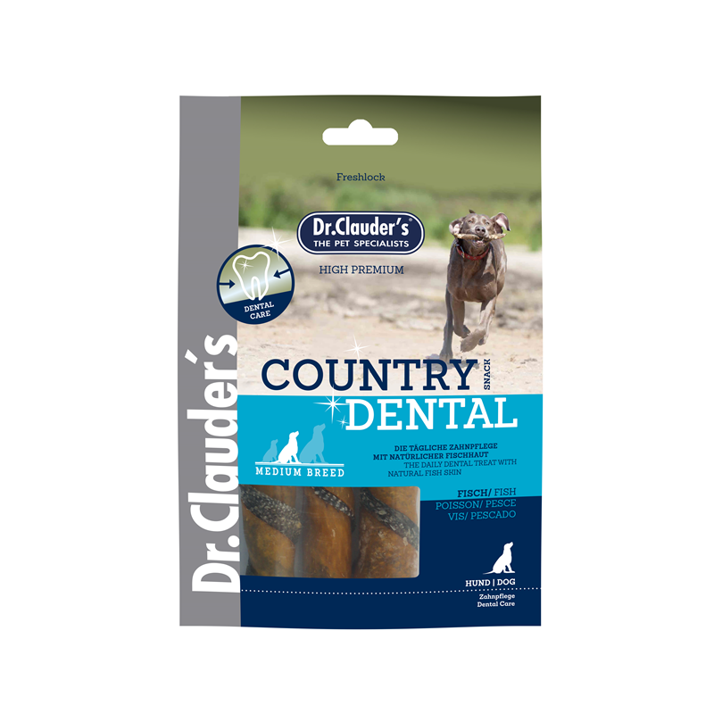Dr. Clauder's Country Dental Snack Fisch - Medium Breed - 6x 100g