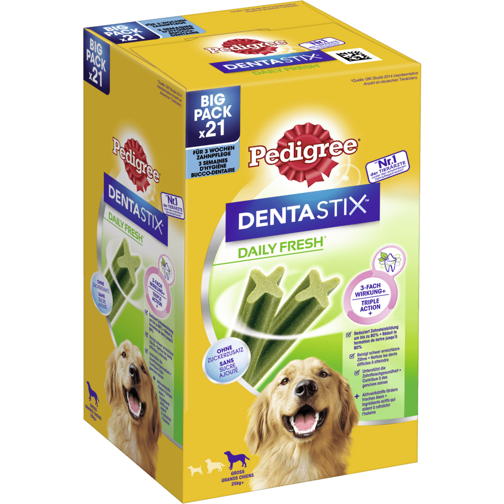 Pedigree Zahnpflege Dentastix Daily Fresh Multipack Maxi, 21x
