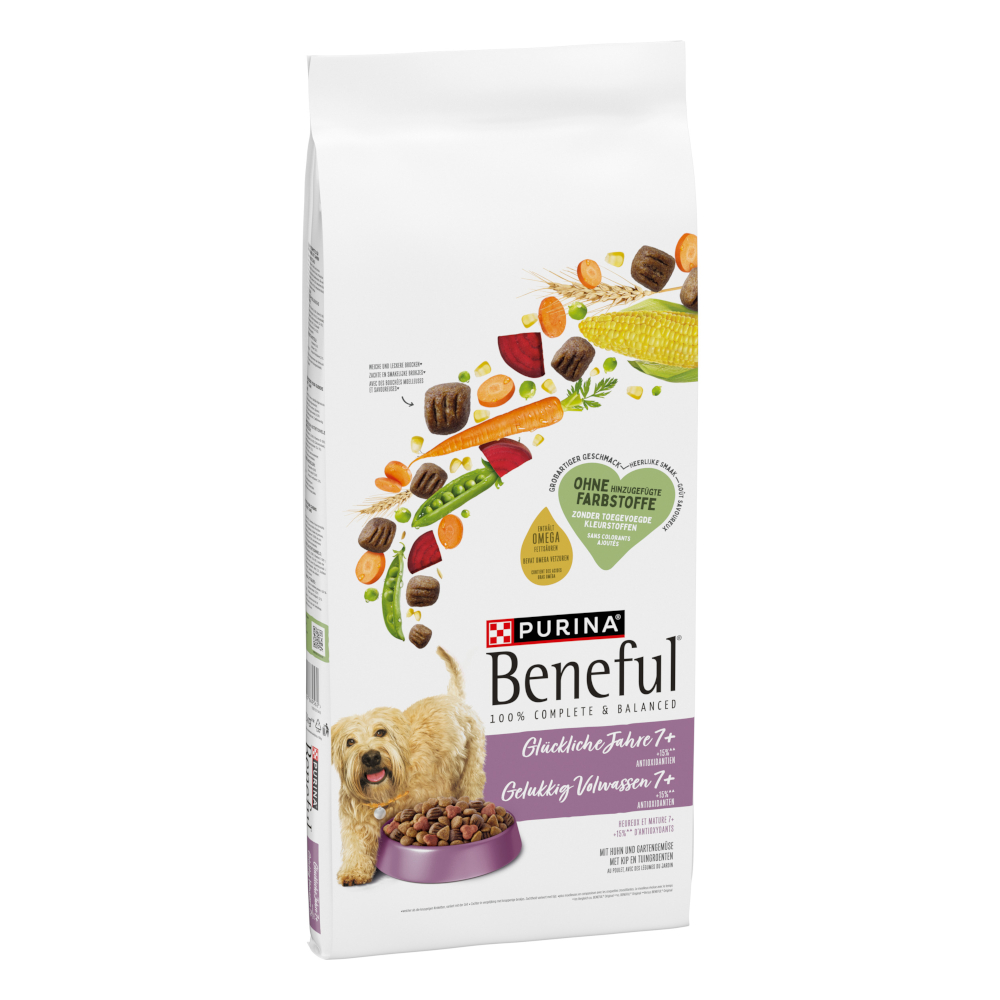 Beneful Purina Glückliche Jahre 7+ mit Huhn und Gartengemüse 12 kg