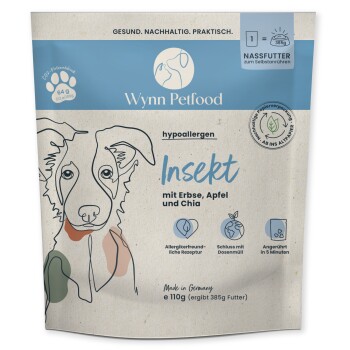 Wynn Petfood Nassfutter zum Anrühren Insektenmenü 8 x 400g