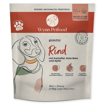 Wynn Petfood Nassfutter zum Anrühren Rindermenü 8 x 400g