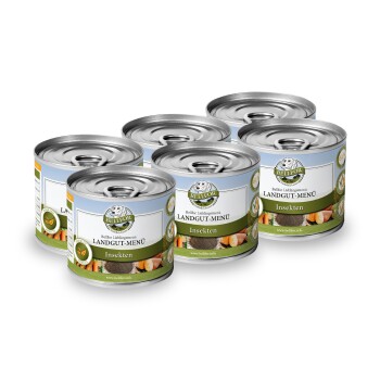 Bellfor Hundefutter Nass mit Insekten - Landgut-Menü - 6x200g